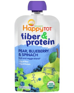 Happy Tot Organics Fiber & Protein, Pears, Blueberries and Spinach
