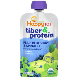 Happy Tot Organics Fiber & Protein, Pears, Blueberries and Spinach