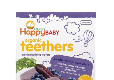 Happy Baby Teethers Teething Wafers Blueberry & Purple Carrot (6x1.7